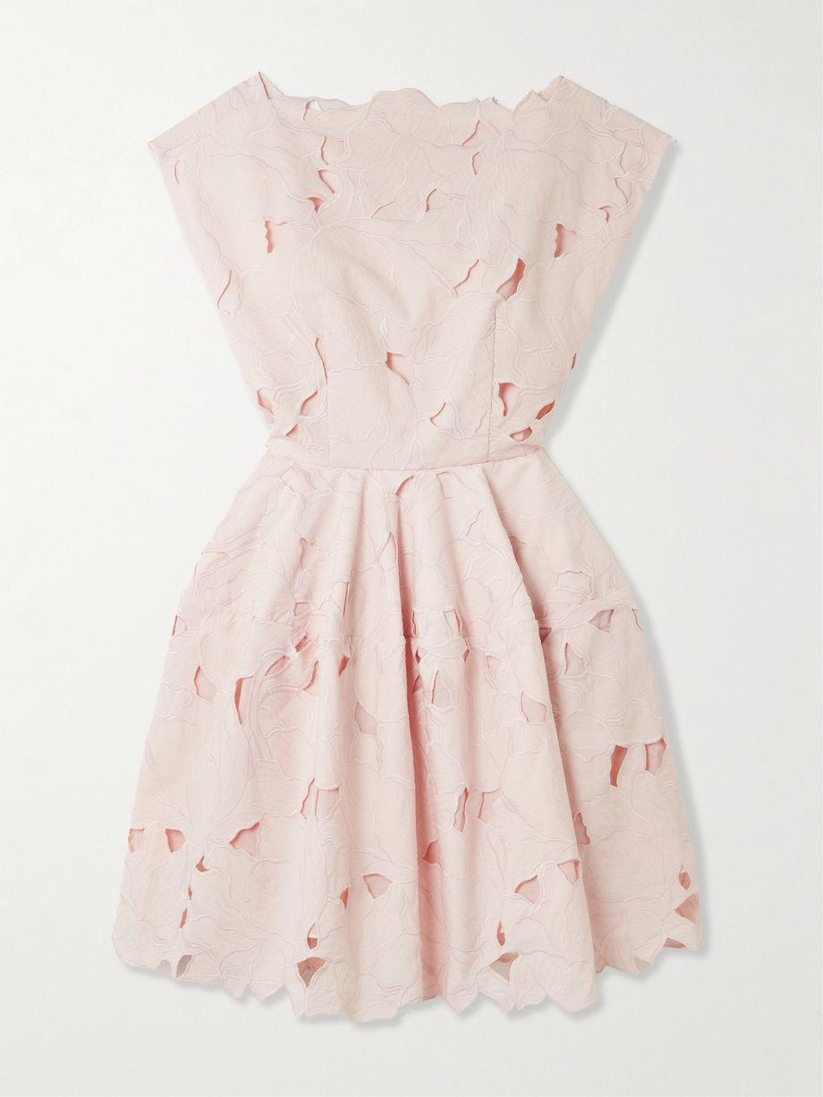 Cutout embroidered poplin mini dress by ERDEM