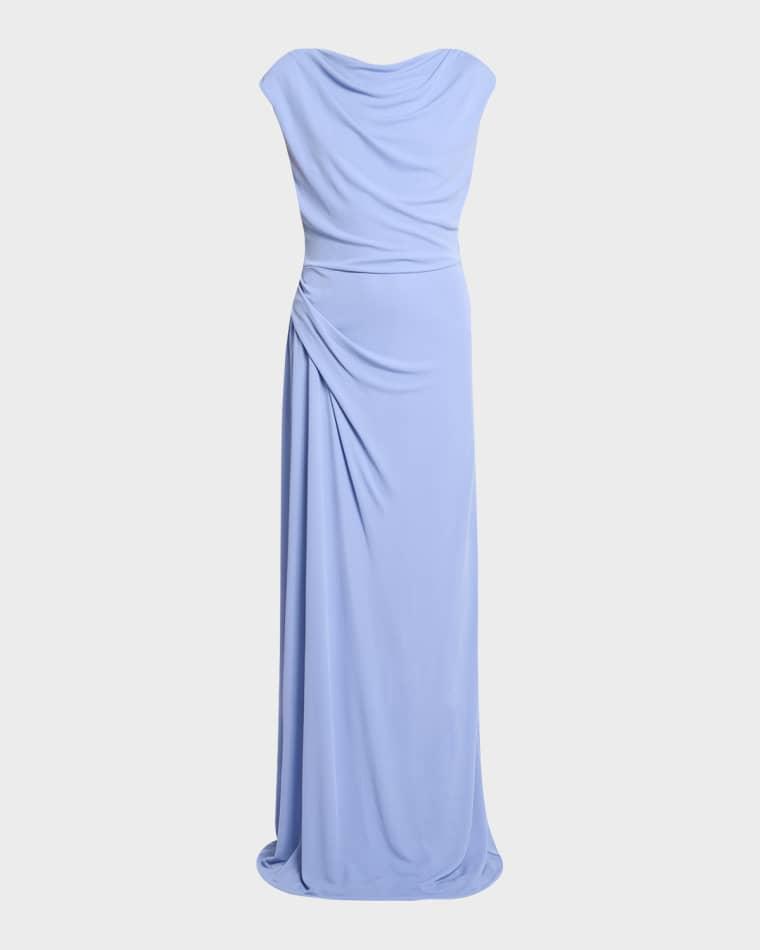 Draped Jersey Cap-Sleeve Gown by ERDEM