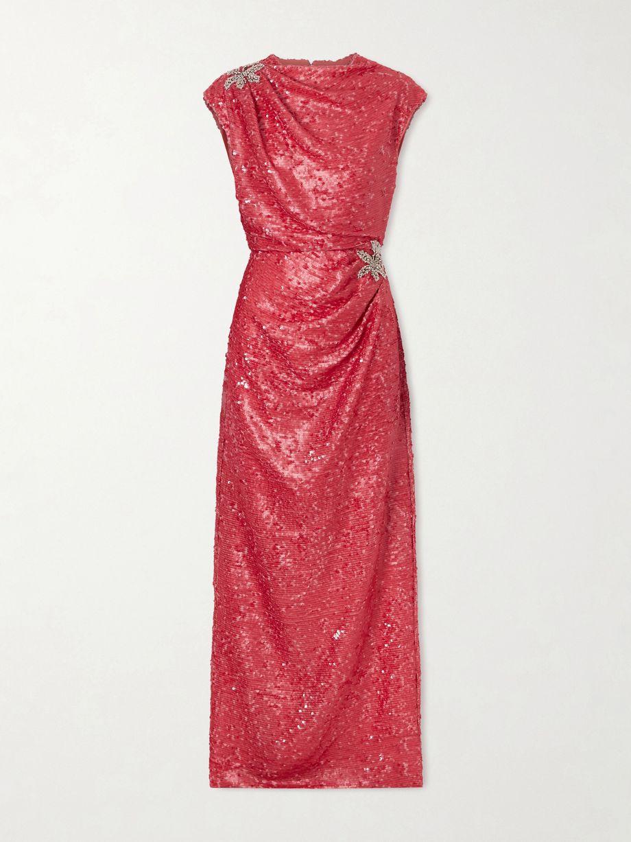 Draped sequined chiffon gown by ERDEM
