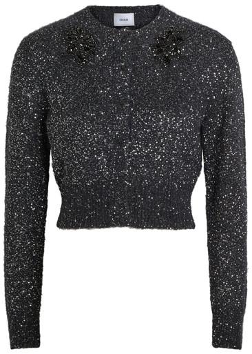 Embellished brushed alpaca-blend cardigan by ERDEM