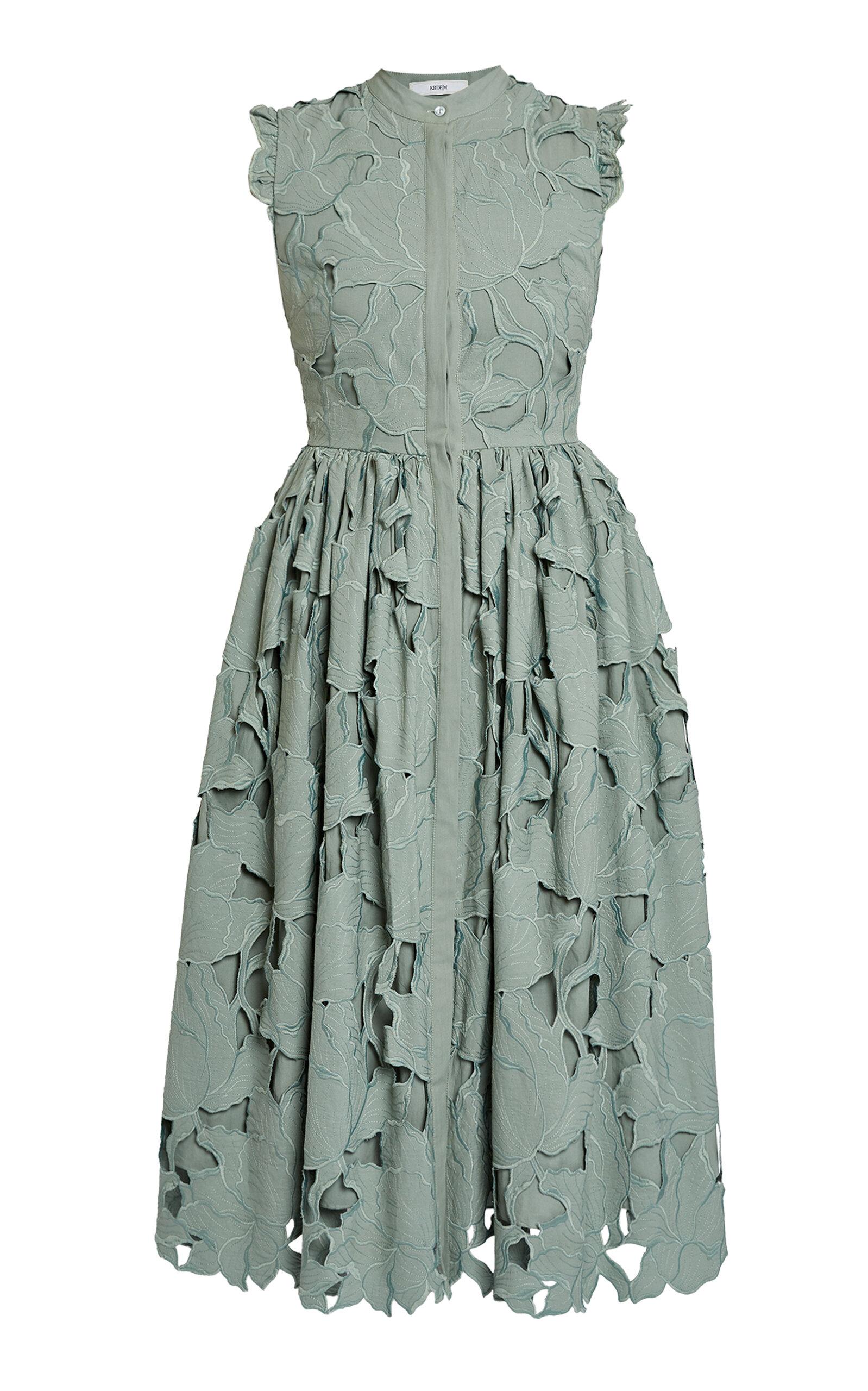 Erdem Cutout Cotton-Blend Midi Dress - Moda Operandi by ERDEM