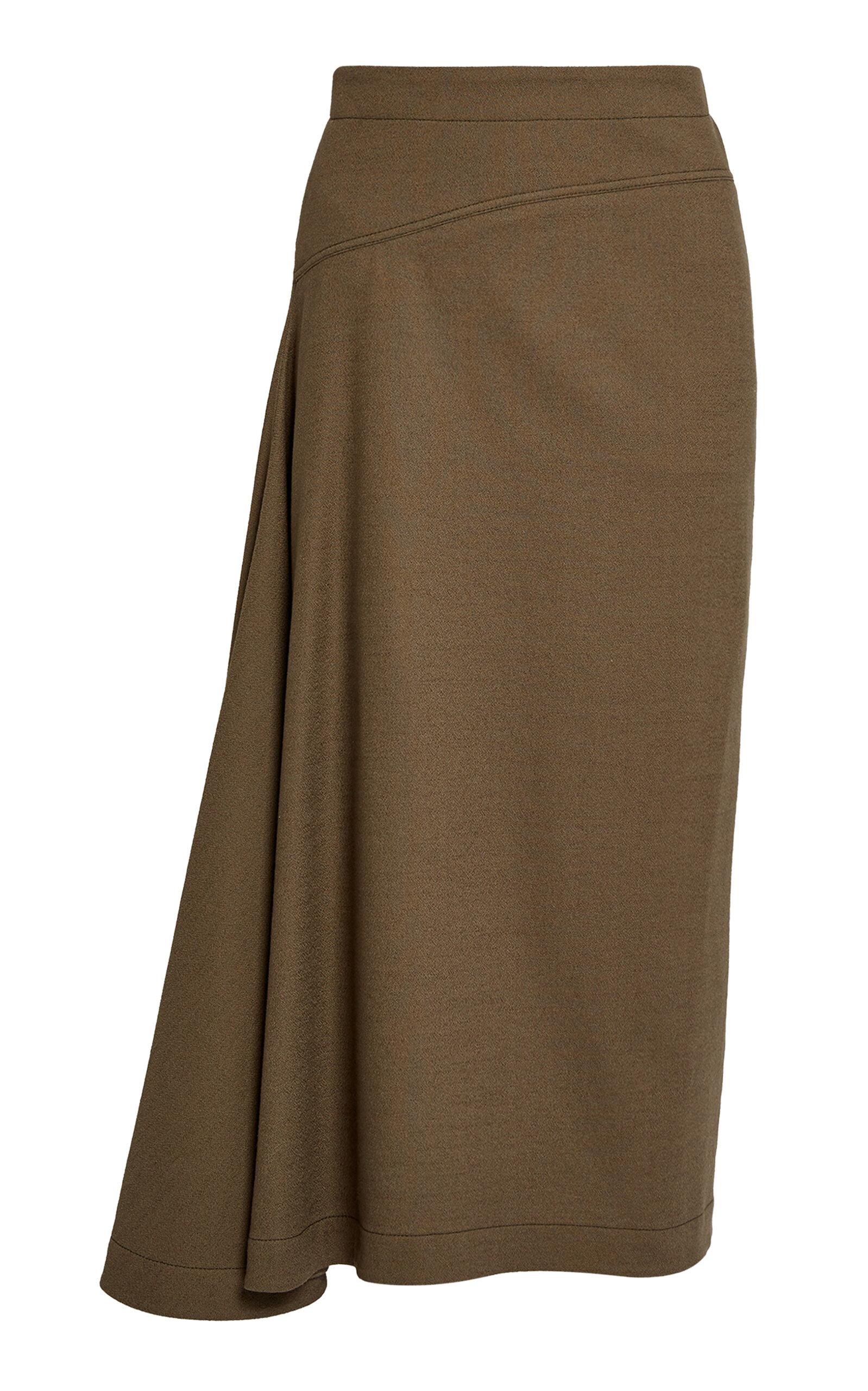 Erdem Draped Wool Midi Skirt - Moda Operandi by ERDEM