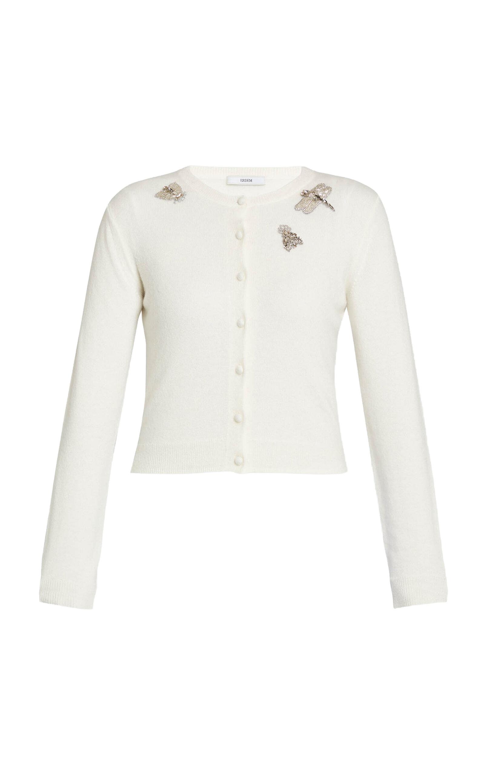 Erdem Embellished Wool-Blend Cardigan - Moda Operandi by ERDEM