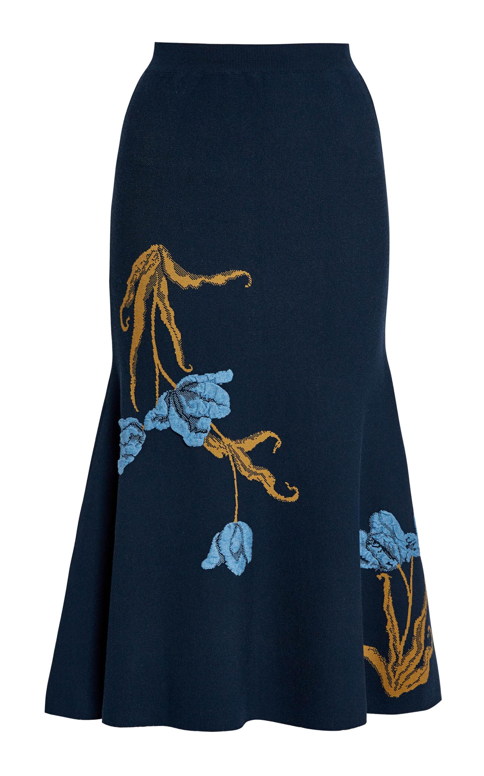 Erdem Embroidered A-Line Midi Skirt - Moda Operandi by ERDEM