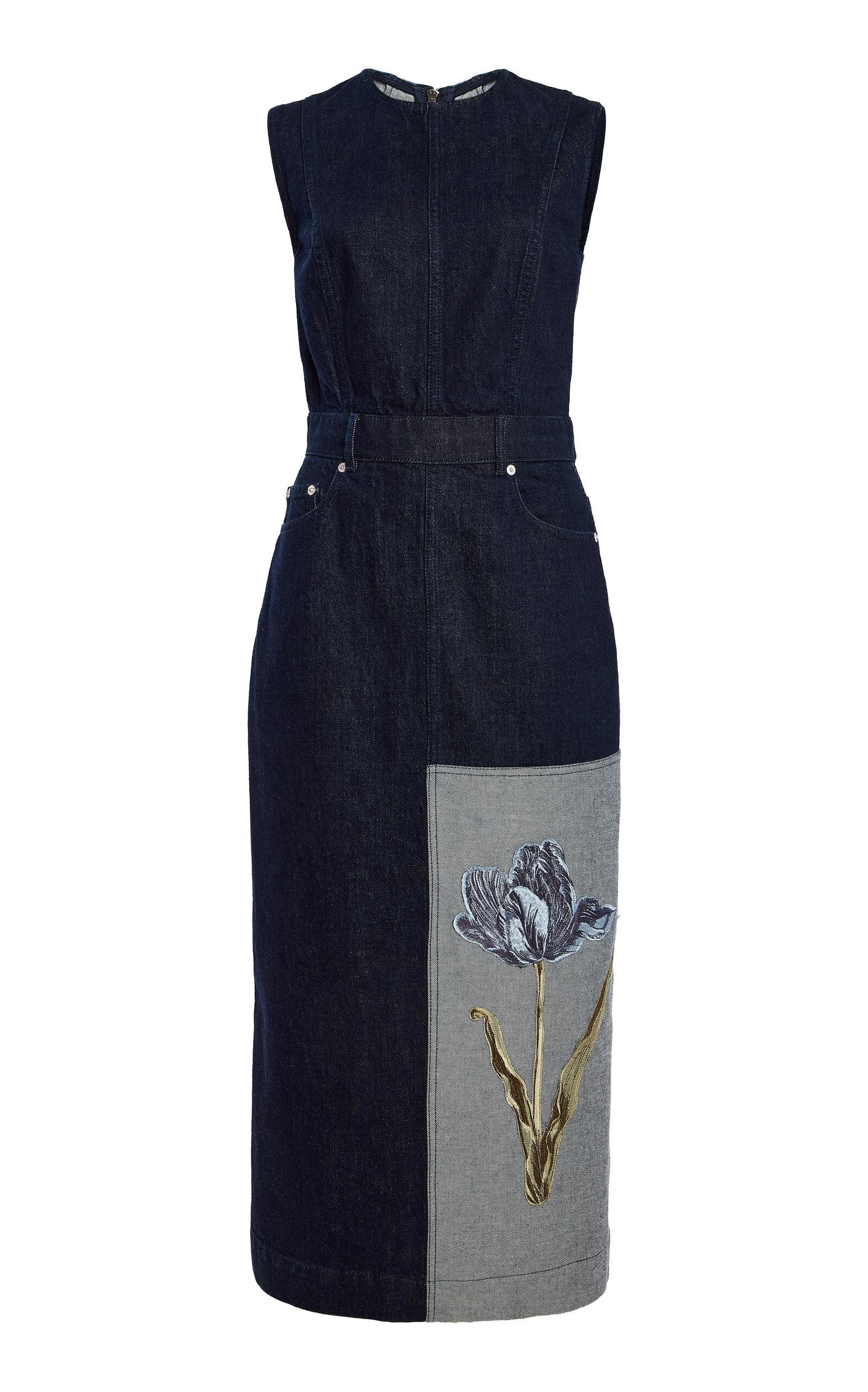 Erdem Embroidered Fluted Cotton Midi Dress - Moda Operandi by ERDEM
