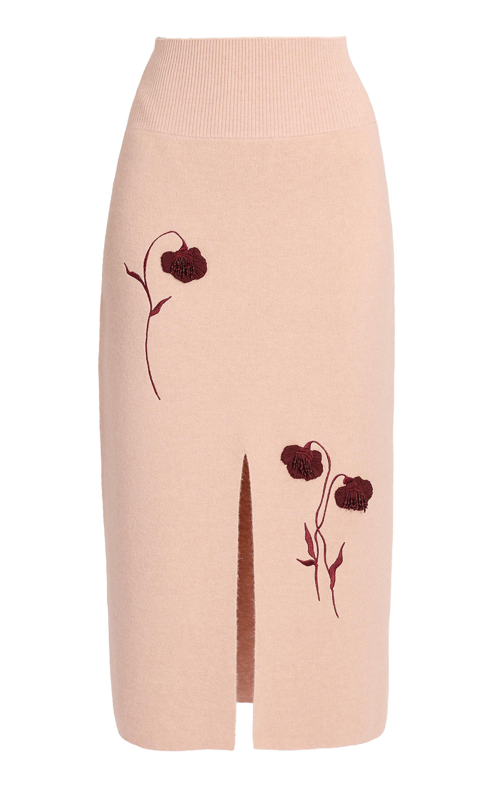 Erdem Embroidered Pencil Midi Skirt - Moda Operandi by ERDEM