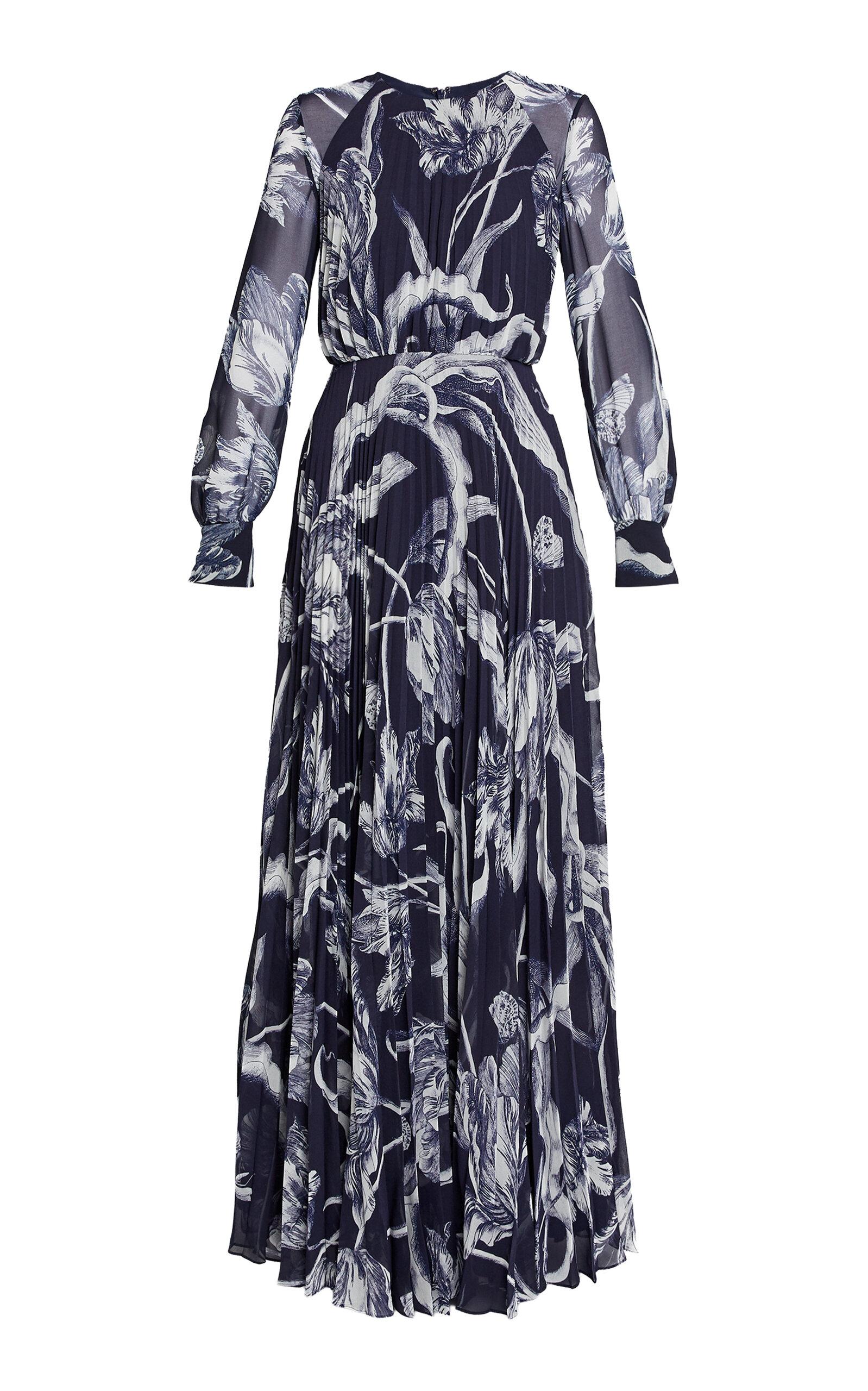 Erdem Printed Long-Sleeve Gown - Moda Operandi by ERDEM