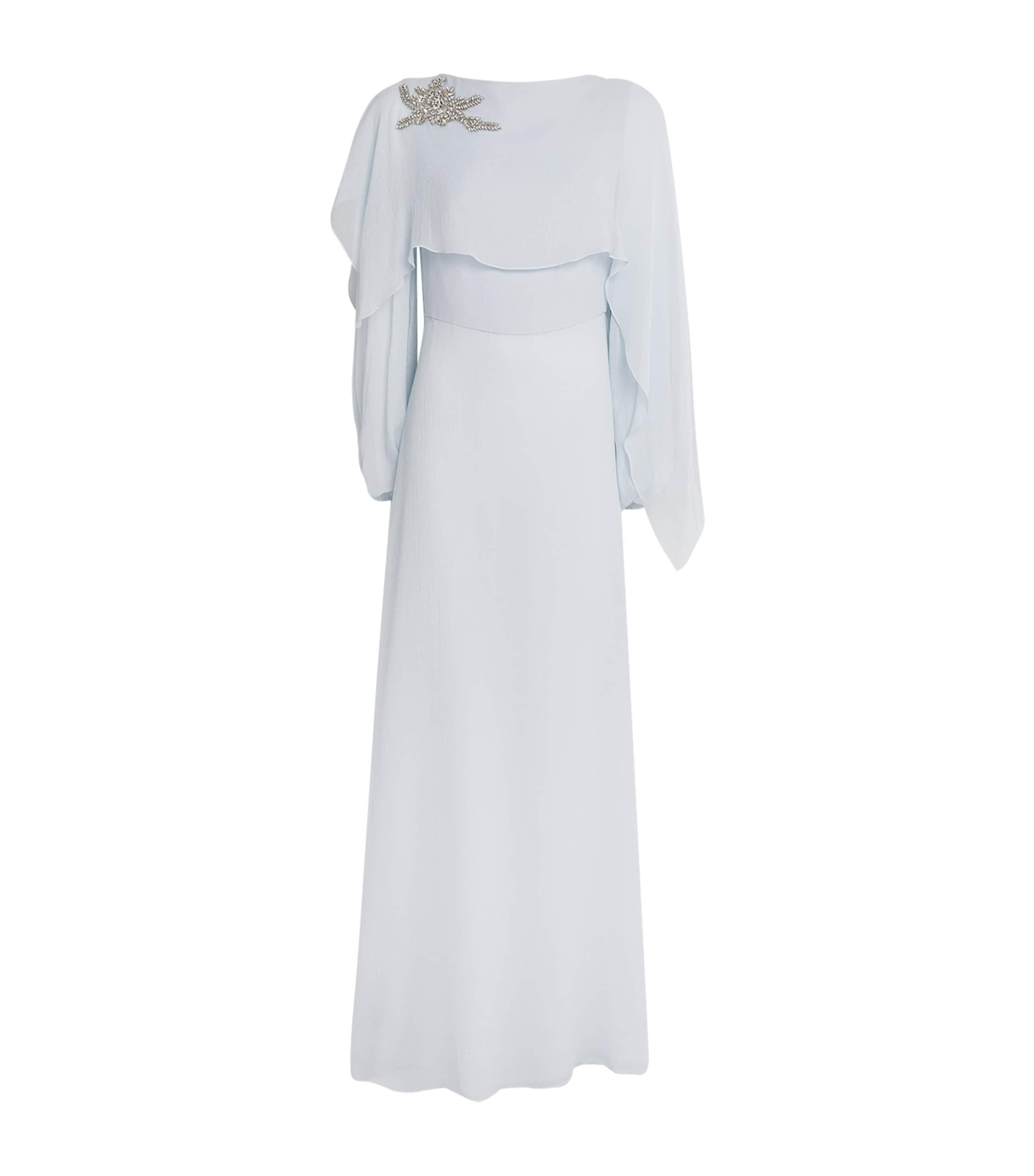 Erdem Silk Crystal Cape Gown by ERDEM