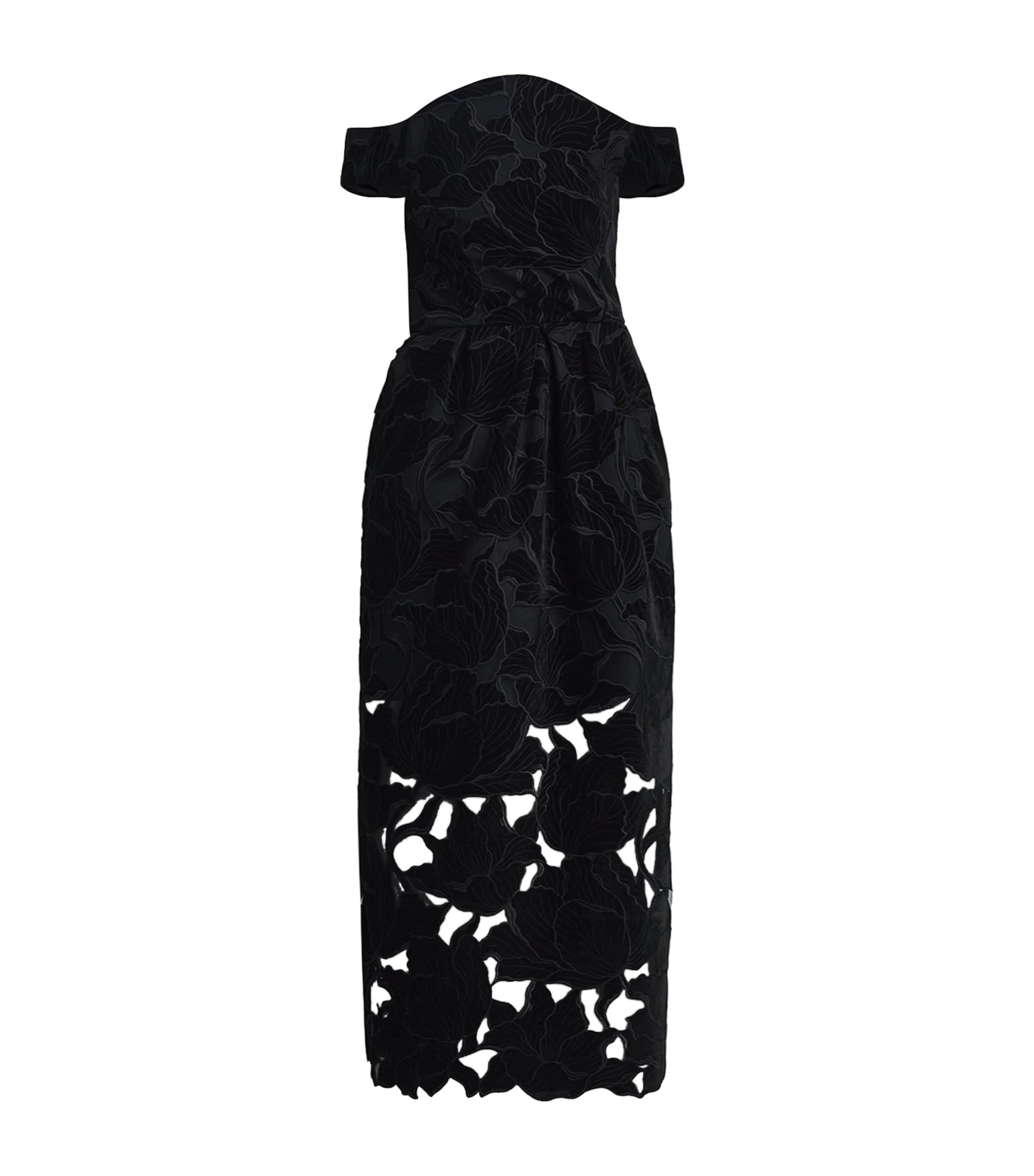 Erdem Velvet Off-The-Shoulder Cocktail Dress by ERDEM
