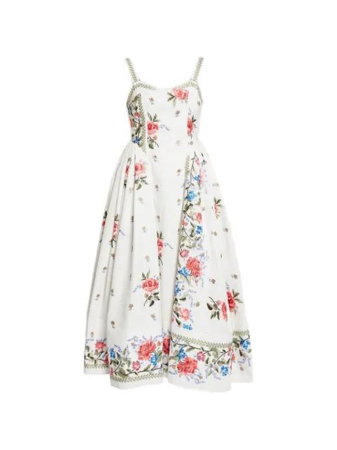 Faille floral bustier dress by ERDEM