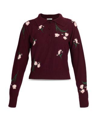 Floral Knit Wool Sweater by ERDEM