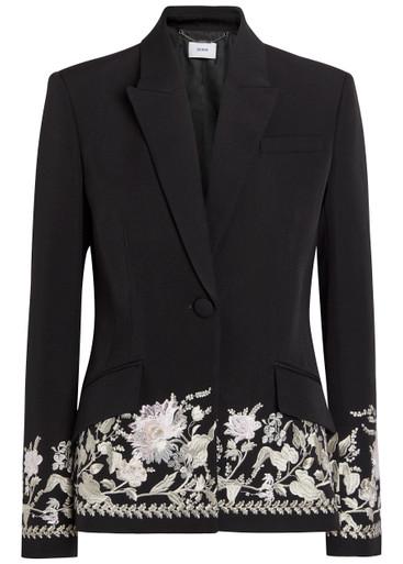 Floral-embroidered wool blazer by ERDEM