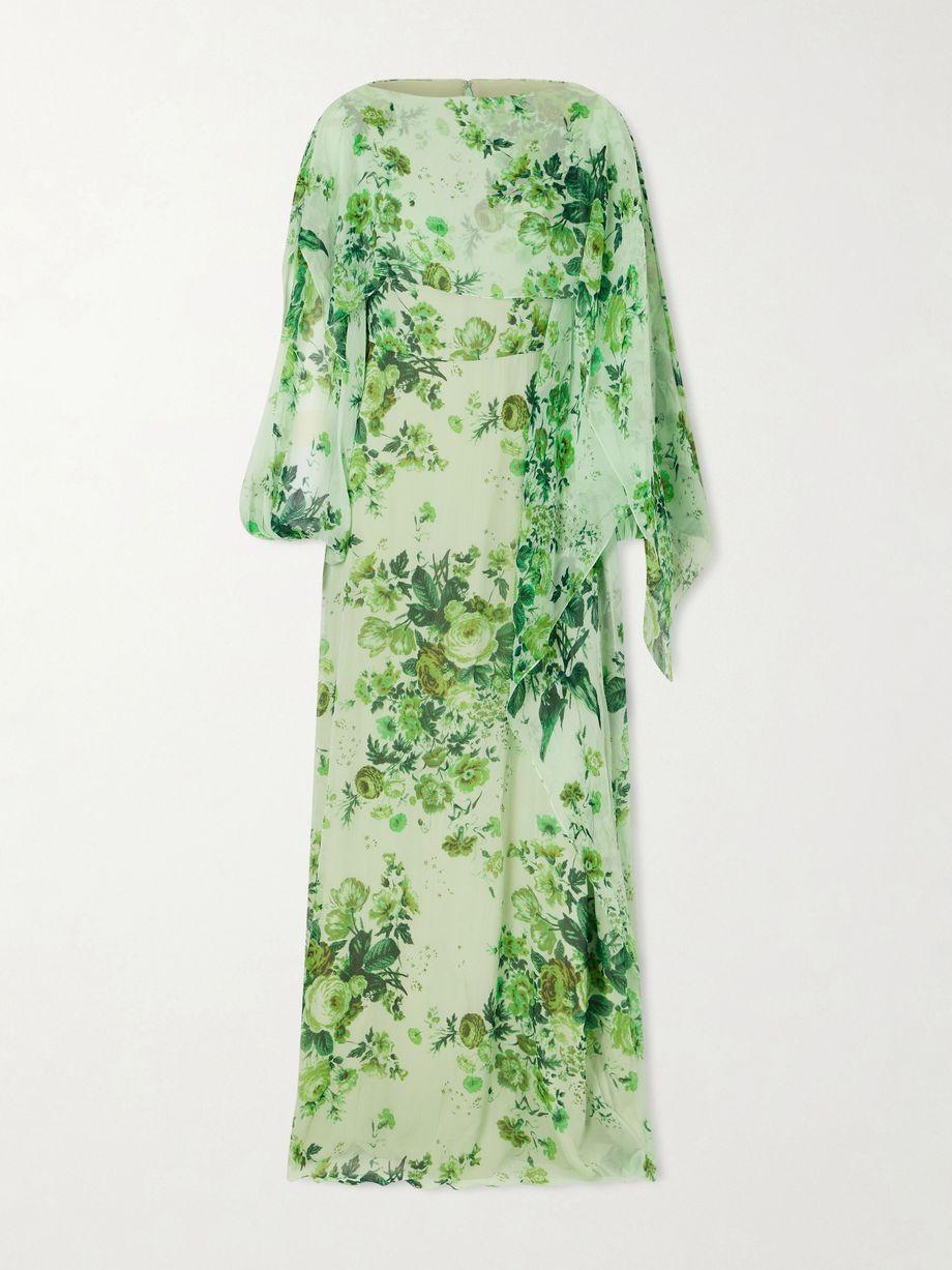 Floral-print crêpon gown by ERDEM