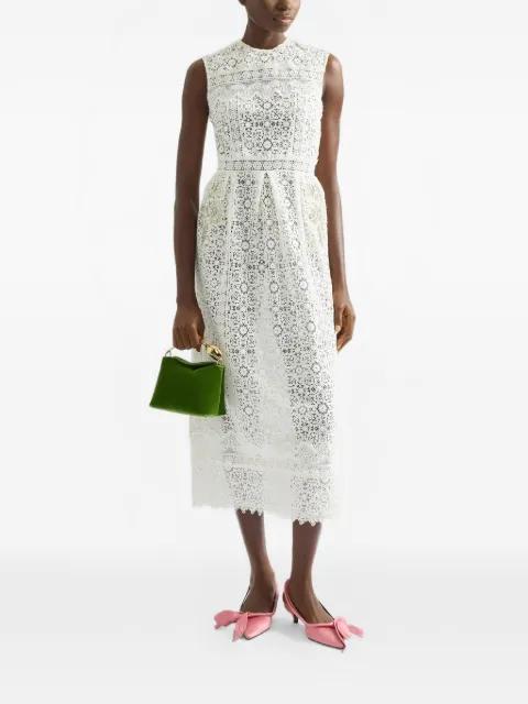 Guipure lace embellishment midi dress by ERDEM