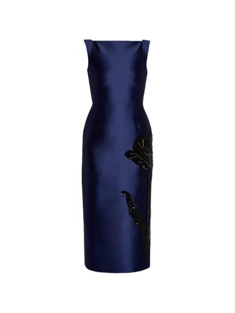 Mikado boat-neck midi dress by ERDEM