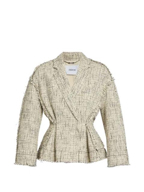 Mouline single-breasted fitted jacket by ERDEM