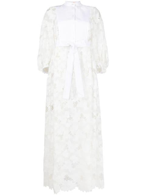 Nairne floral-lace midi dress by ERDEM