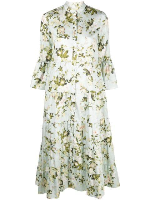 Panthea floral-print poplin dress by ERDEM