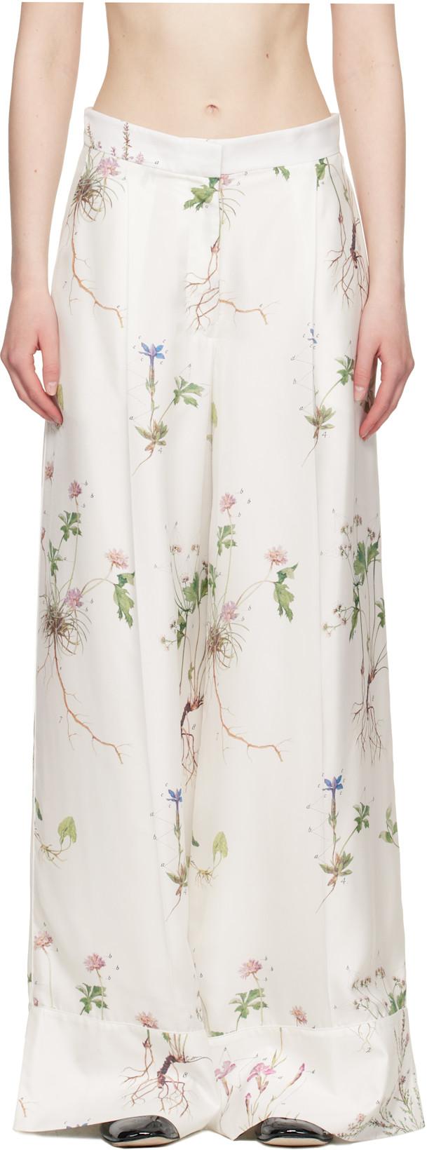 White Pyjama Trousers by ERDEM