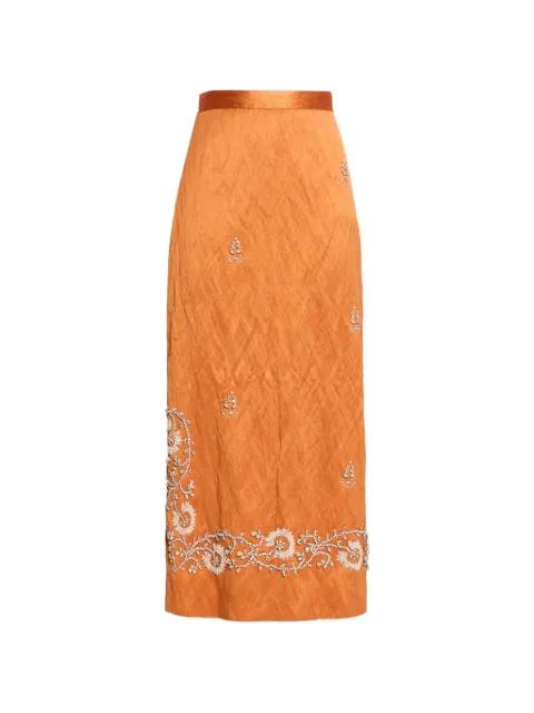 bead-embellished midi skirt by ERDEM