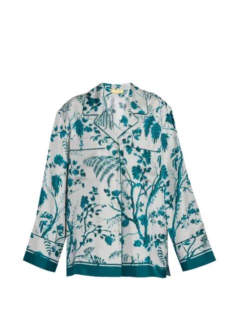 botanical-print pajama shirt by ERDEM