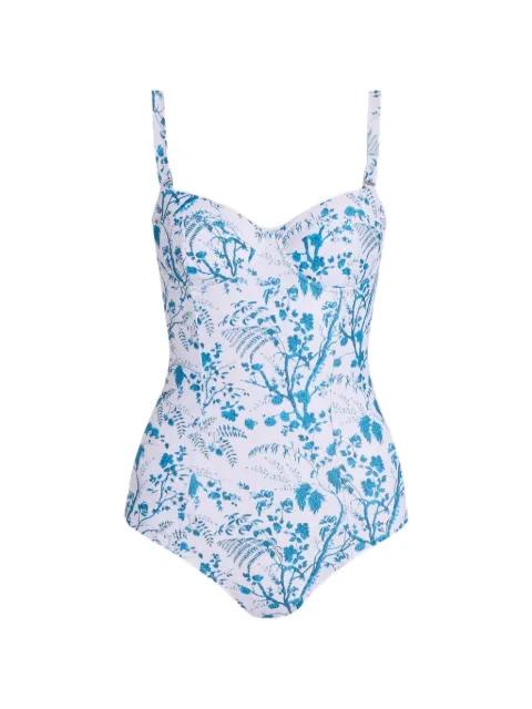 botanical-print swimsuit by ERDEM