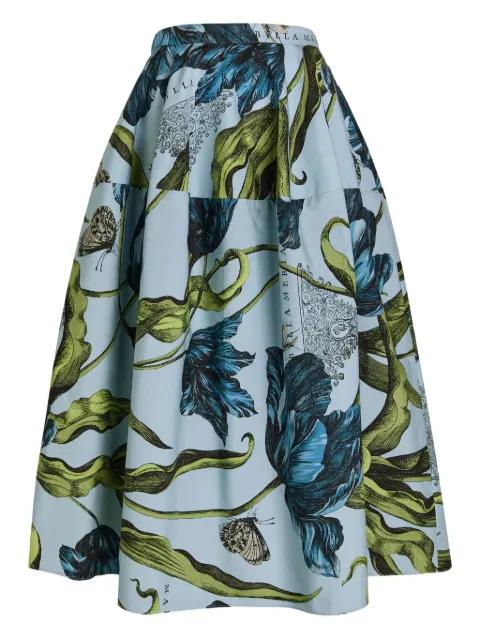 butterfly floral skirt by ERDEM