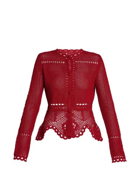 crochet peplum cardigan by ERDEM