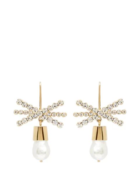 crystal bow earrings by ERDEM