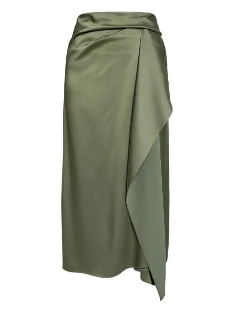 draped-detail midi skirt by ERDEM