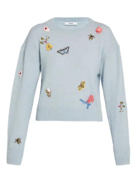 embellished crew-neck sweater by ERDEM