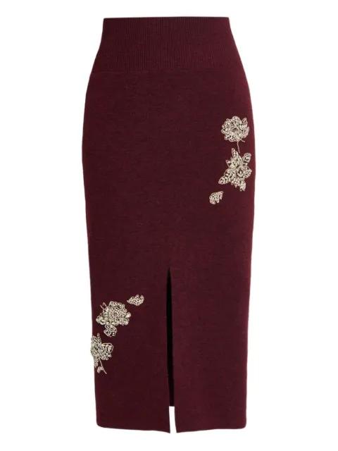 embellished midi skirt by ERDEM