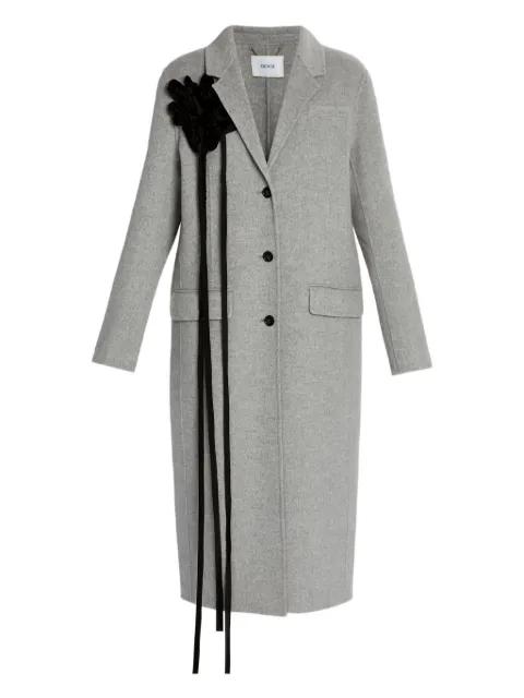 floral-appliqué tailored coat by ERDEM