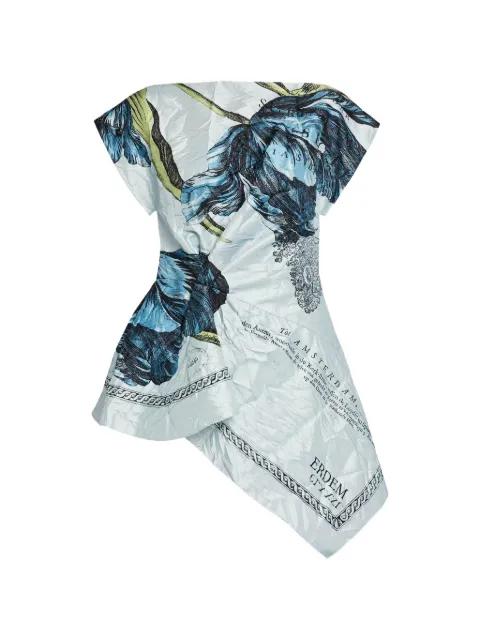 floral asymmetric top by ERDEM