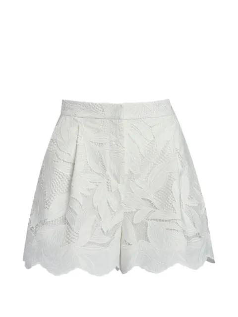 floral cutwork shorts by ERDEM