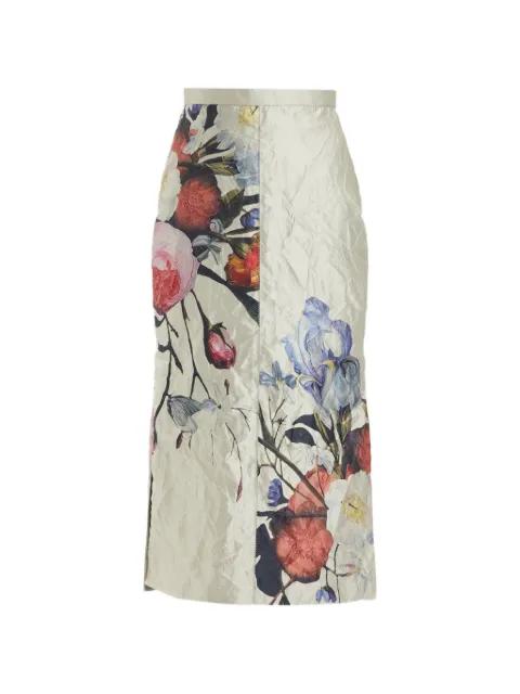 floral midi pencil skirt by ERDEM