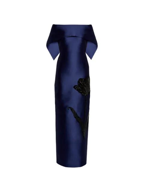 floral off-the-shoulder dress by ERDEM