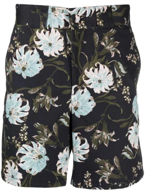 floral-print chino shorts by ERDEM