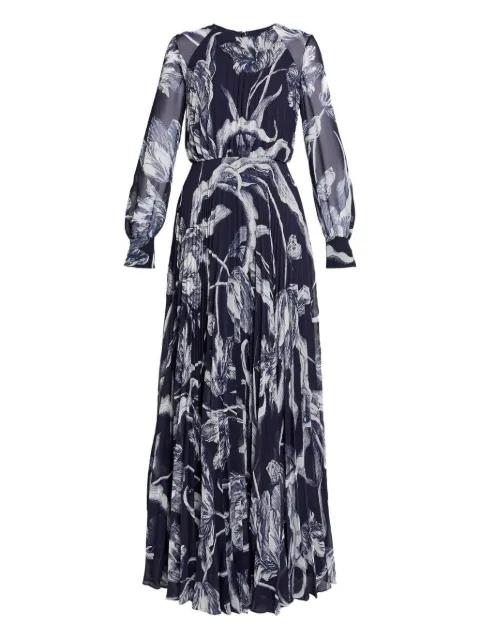 floral-print long-sleeve maxi dress by ERDEM