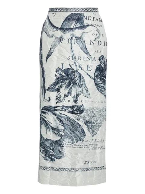 floral-print midi skirt by ERDEM