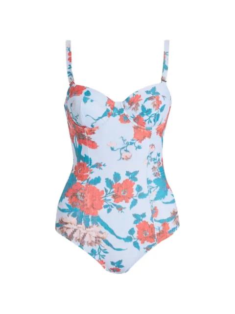 floral-print moulded-cup swimsuit by ERDEM