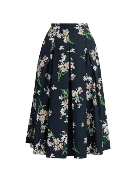 floral-print pleated skirt by ERDEM