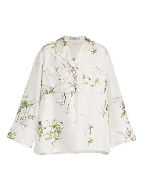 floral-print silk shirt by ERDEM