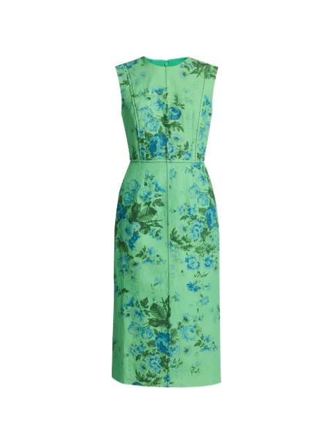 floral-print sleeveless midi dress by ERDEM