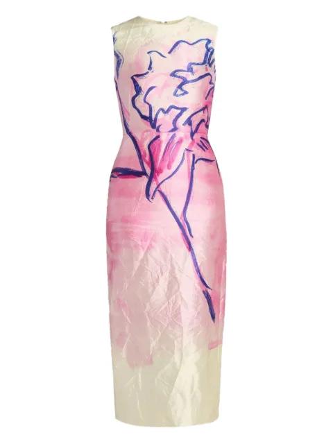floral-print sleeveless midi dress by ERDEM