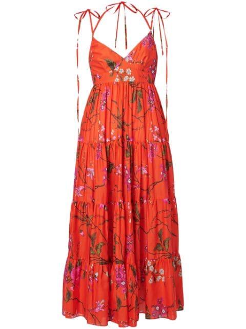 floral-print tiered dress by ERDEM