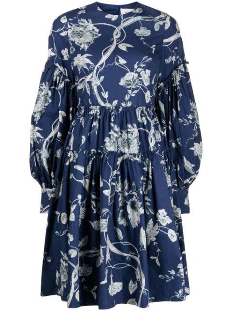 floral-print tiered dress by ERDEM