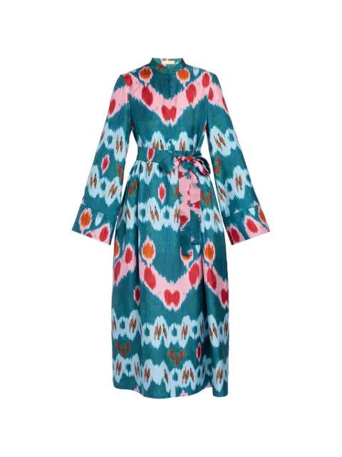 ikat-print midi dress by ERDEM