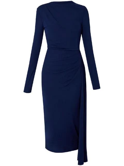 long-sleeves draped midi dress by ERDEM