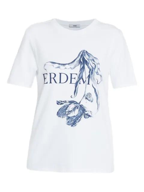 printed-detail T-shirt by ERDEM